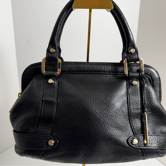 Elliott Lucca Handbag Black Leather vintage haute couture...
